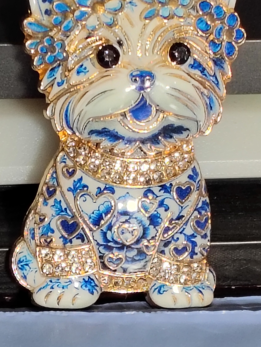 Yorkie Puppy Dog Brooch